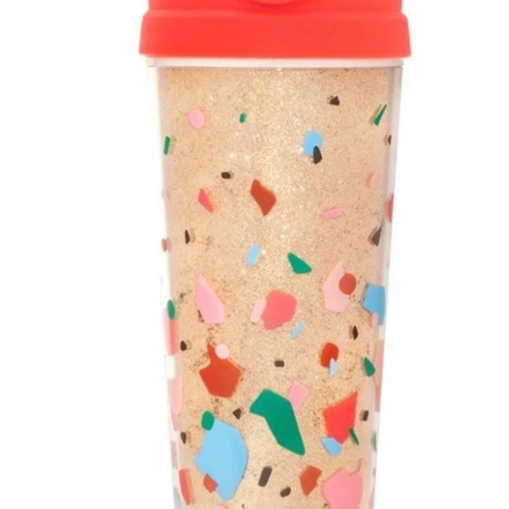 Ban.do 16 ounce Deluxe Hot Stuff Insulated Thermal Mug- Sparkle and Confetti NWT